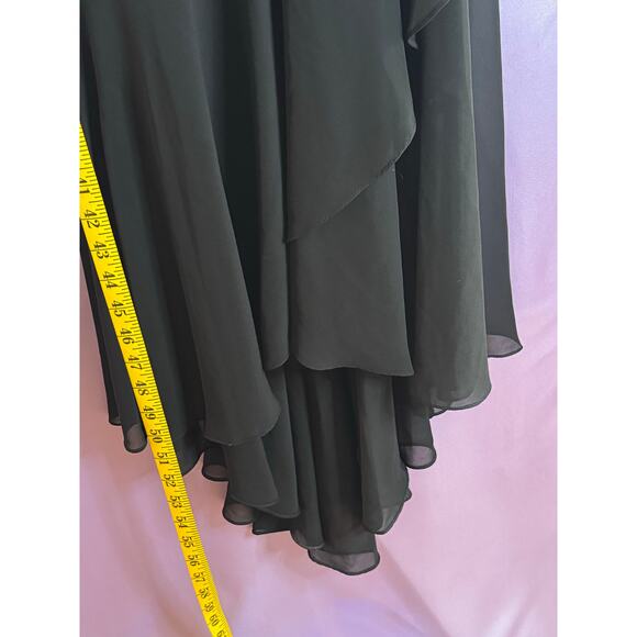 Vintage Alex Evenings Black Beaded Slip Y2K 90’s Dress Sz 8 Asymmetrical - Picture 11 of 15